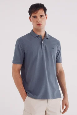 Springfield Polo piqué básico regular fit azul Clearance