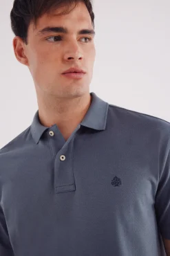 Springfield Polo piqué básico regular fit azul Clearance