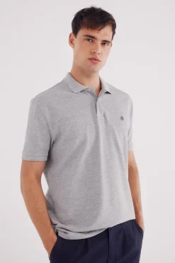 Springfield Polo piqué básico regular fit gris Outlet