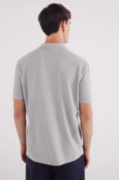 Springfield Polo piqué básico regular fit gris Outlet