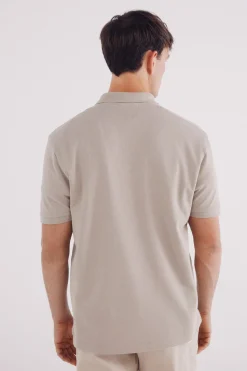 Springfield Polo piqué básico regular fit nude Outlet