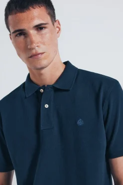Springfield Polo piqué básico regular fit azul New