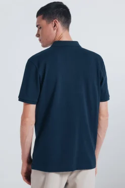 Springfield Polo piqué básico regular fit azul New