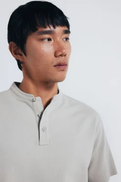 Springfield Polo piqué cuello mao regular fit kaki Clearance