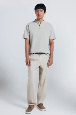 Springfield Polo piqué cuello mao regular fit kaki Clearance