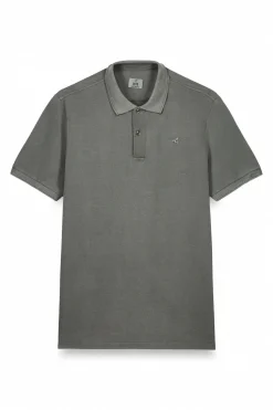 OOTO Polo piqué lavado bordado avión Kaki Outlet