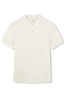 OOTO Polo piqué lavado bordado avión Beige