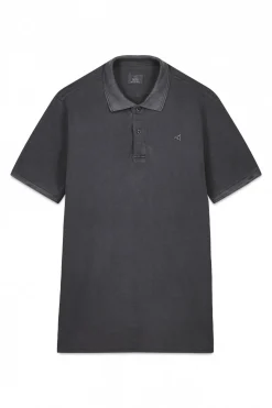 OOTO Polo piqué lavado bordado avión Gris Discount