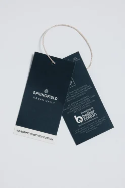 Springfield Polo piqué slim fit kaki Online