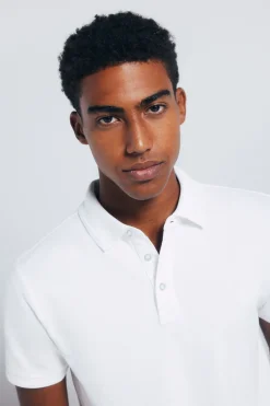 Springfield Polo piqué slim fit blanco Best