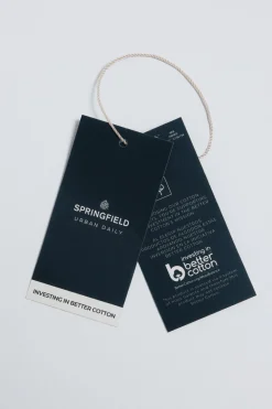 Springfield Polo piqué slim fit blanco Best