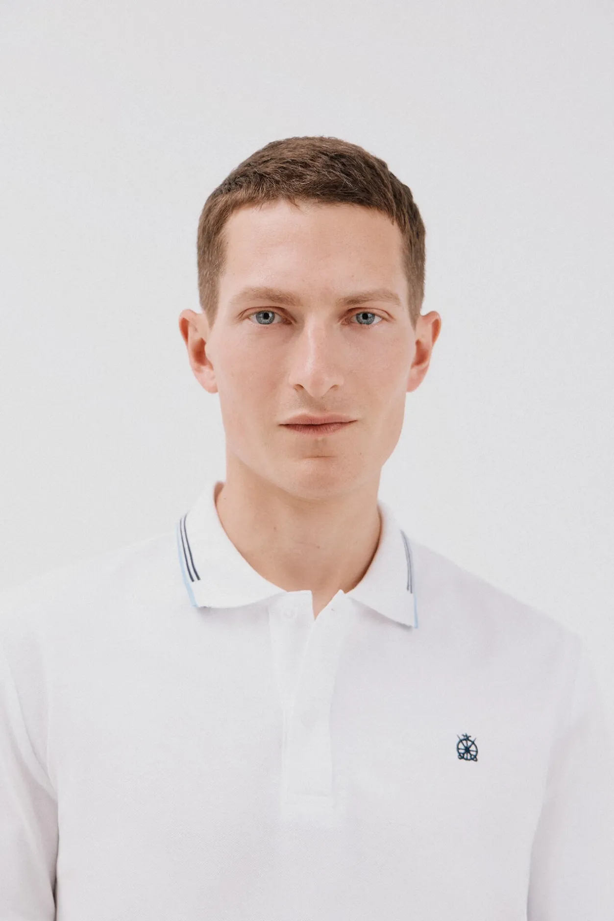 Cortefiel Polo piqué tips Blanco