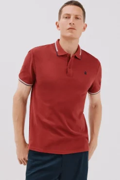 Cortefiel Polo piqué tips Granate Outlet