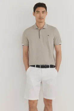 Pedro del Hierro Polo puños contraste Verde Outlet