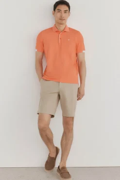 Pedro del Hierro Polo puños contraste Naranja Clearance