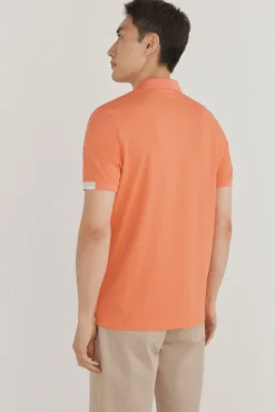 Pedro del Hierro Polo puños contraste Naranja Clearance