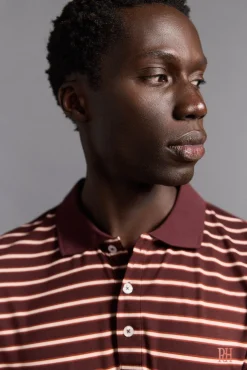 Pedro del Hierro Polo rayas golf Burdeos Sale