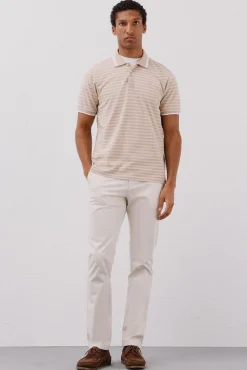 Cortefiel Polo rayas oxford Beige Online