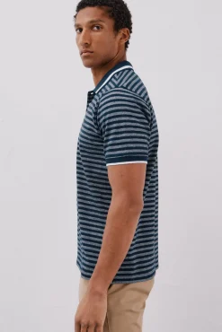 Cortefiel Polo rayas oxford Azul marino Best