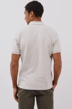 Cortefiel Polo rayas oxford Beige Best