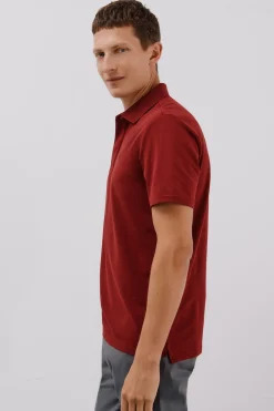 Cortefiel Polo regular fit Granate Clearance