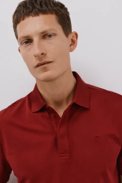 Cortefiel Polo regular fit Granate Clearance