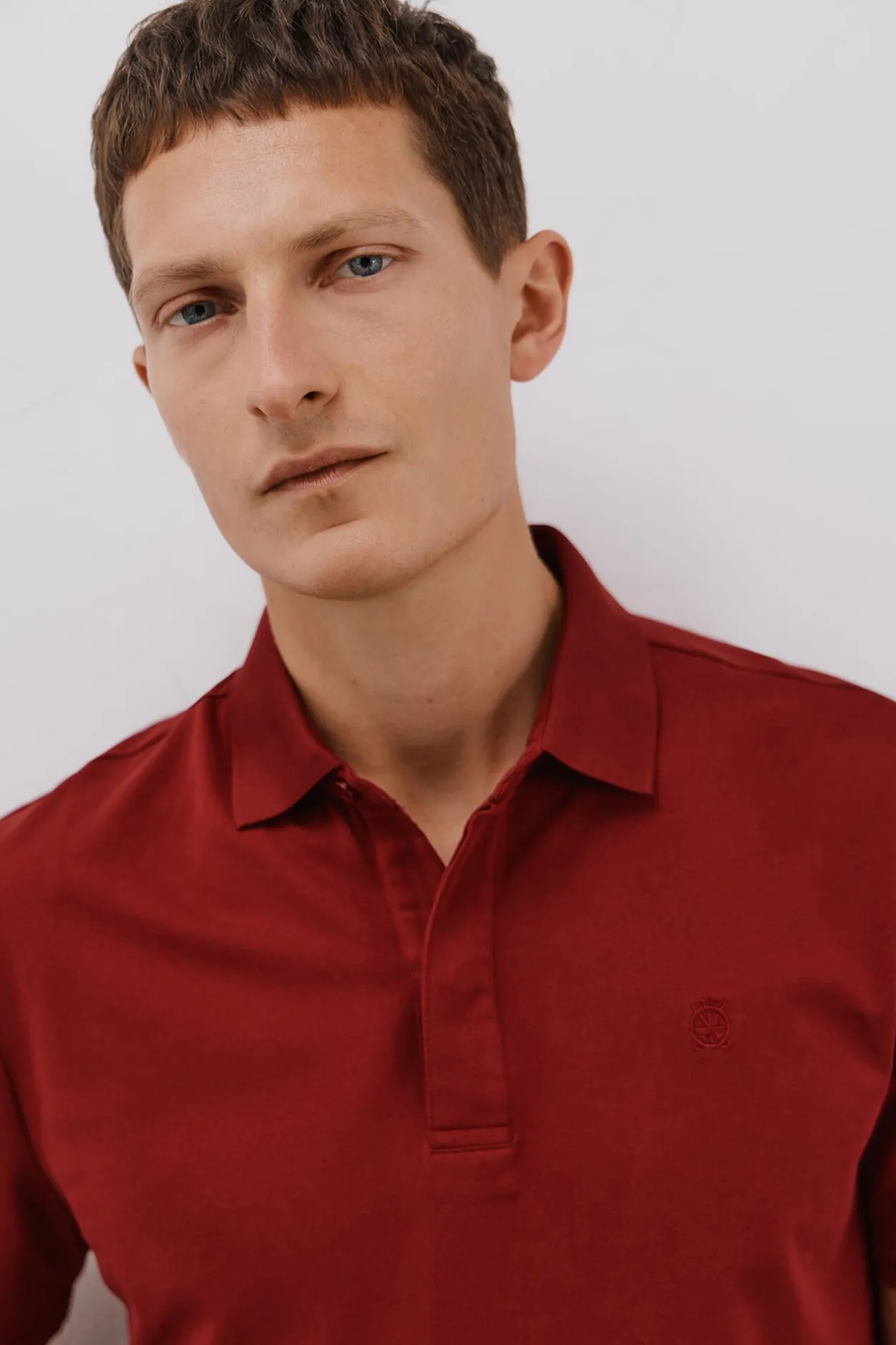 Cortefiel Polo regular fit Granate Clearance