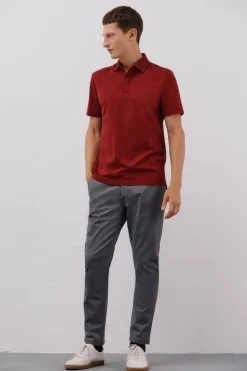 Cortefiel Polo regular fit Granate Clearance
