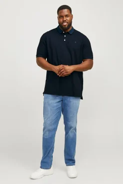 Jack & Jones PLUS Polo regular fit PLUS azul Discount