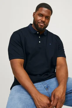Jack & Jones PLUS Polo regular fit PLUS azul Discount