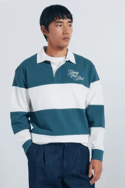 Springfield Polo rugby manga larga azul