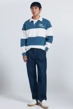 Springfield Polo rugby manga larga azul