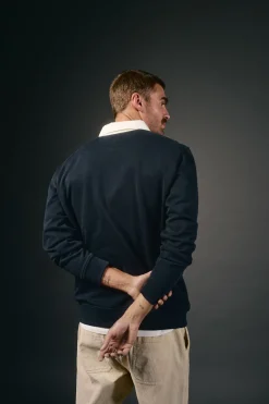 OOTO Polo rugby manga larga Azul marino