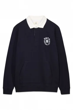 OOTO Polo rugby manga larga Azul marino