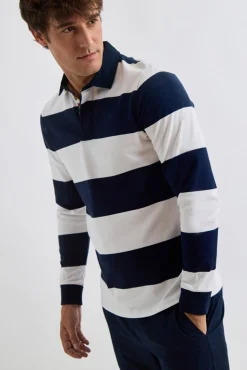 Williot Polo Rugby Rayas Azul marino Clearance