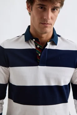 Williot Polo Rugby Rayas Azul marino Clearance