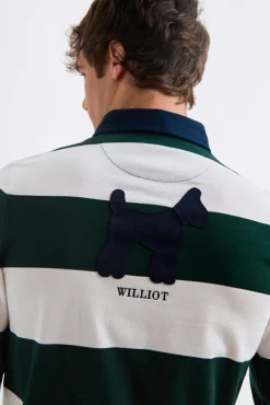 Williot Polo Rugby Rayas Verde oscuro