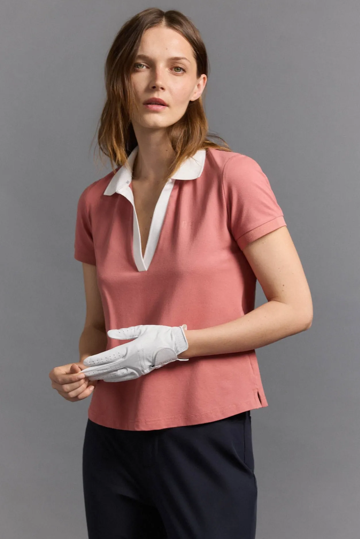 Pedro del Hierro Polo técnico manga corta golf Rosa Best