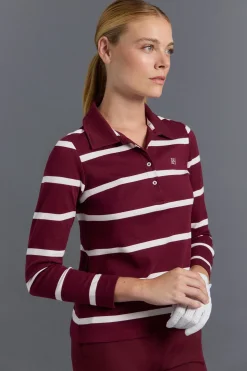 Pedro del Hierro Polo técnico rayas golf Burdeos Outlet