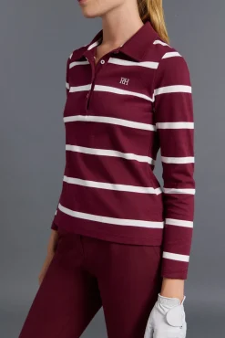 Pedro del Hierro Polo técnico rayas golf Burdeos Outlet