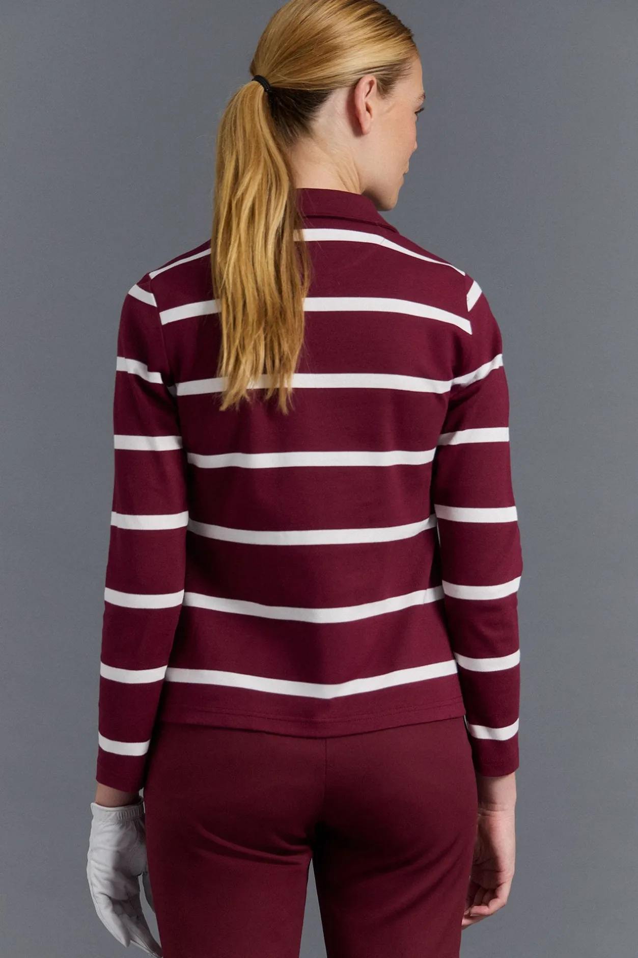 Pedro del Hierro Polo técnico rayas golf Burdeos Outlet