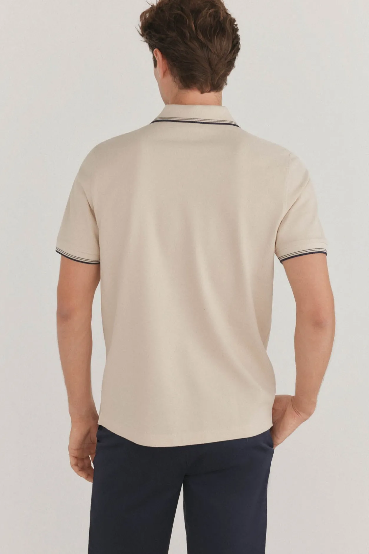 Pedro del Hierro Polo tips Beige New