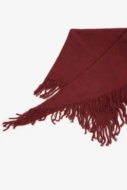 Cortefiel Poncho flecos Vino Hot