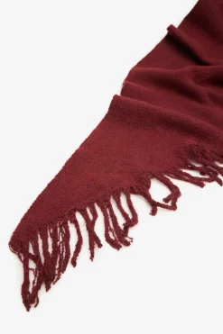 Cortefiel Poncho flecos Vino Hot