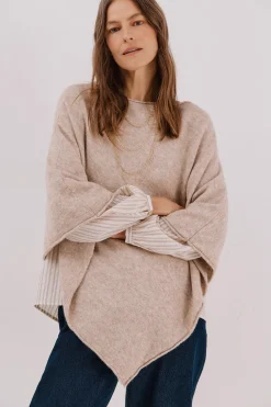 Cortefiel Poncho tacto suave Beige Online