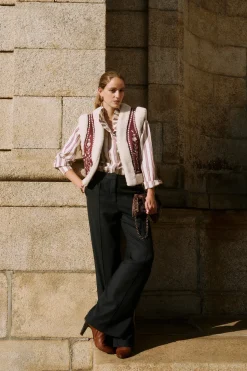 Hoss Intropia Poppy. Pantalón recto Negro