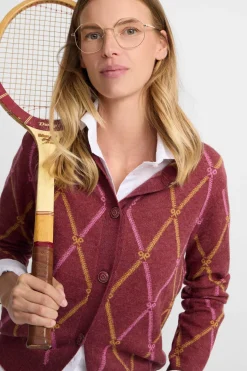 Silbon Rebeca raquetas rombos Estampado granate Best