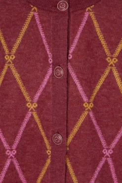 Silbon Rebeca raquetas rombos Estampado granate Best