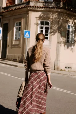 Hoss Intropia Renée. Falda a cuadros Estampado granate Hot