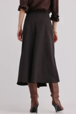 Hoss Intropia Rina. Falda a rayas Estampado Marron Online